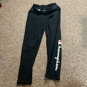 GIRLS CHAMPION SIZE LARGE BLACK ATHLETIC STRETCHY PANTS